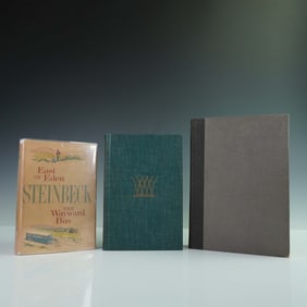 3 First Edition Books: Steinbeck, Whitman, Tryon Biographies