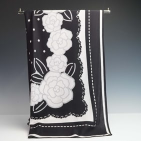 Anne Fontaine Black and White Floral Wrap