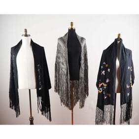 3pc Fringe Shawl Lot, Assorted Designs