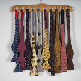 10pc Assorted English Bow Ties, Paul Stuart, Harrods and Others