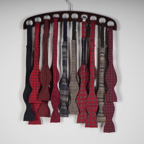 10pc Liberty of London Bow Ties, Silk and Tweed