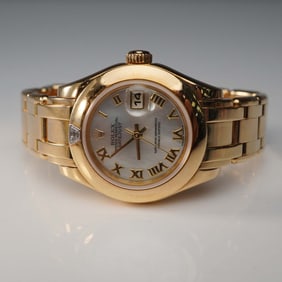 Rolex Ladies Masterpiece Watch, 18K Yellow Gold with Diamond Bezel
