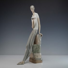 Lladro Porcelain Figurine, Boy Student 1004517