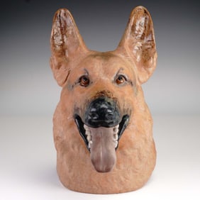 Lladro Porcelain Figurine, German Shepherd Dog Head Bust
