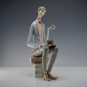 Lladro Porcelain Sculpture, Man with Heart 1004600