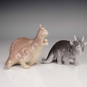 2pc Lladro Dinosaurs, Rocky 1007545 and Spike 1007543