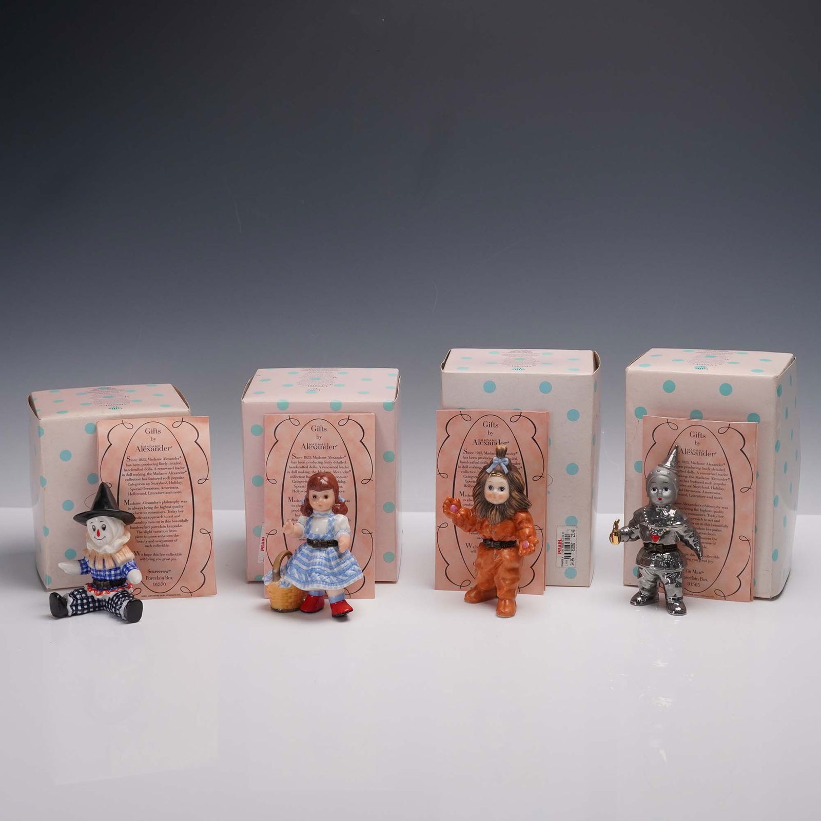 4pc Madame Alexander Porcelain Figural Boxes " Wizard of Oz Characters (1 of 2)