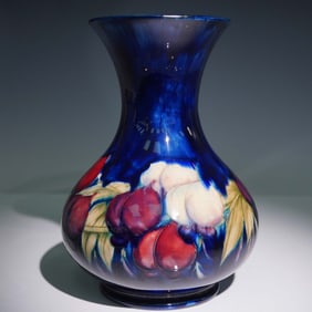 Moorcroft Pottery Cobalt Blue Wisteria Vase