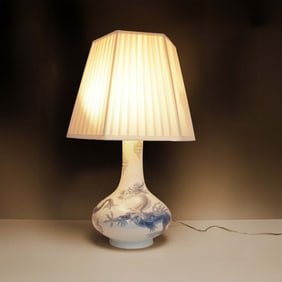 Lladro Porcelain Lamp, Dragons Jug 1004708
