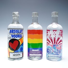 3 Bottles of Absolute Vodka Limited Editions
