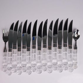15pc Waterford Crystal Handled Flatware Set