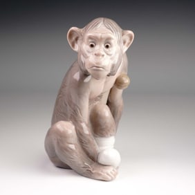 Lladro Porcelain Figurine 01005018, Painful Monkey, Retired 1981 - Rare