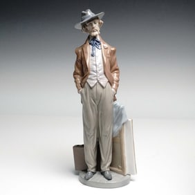 Lladro Porcelain Figurine, Traveling Artist 1005661