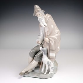 Lladro Porcelain Figurine, Beggar with Dog 01001094