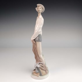 Lladro Porcelain Figurine, Quixote Standing Up 01004854