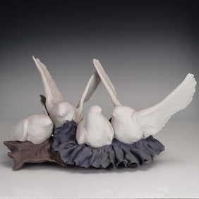 Lladro Limited Edition Porcelain Figurine, Nesting Doves 01011747, Signed