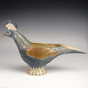 Lladro Porcelain Vessel, Decorative Pheasant 1004693