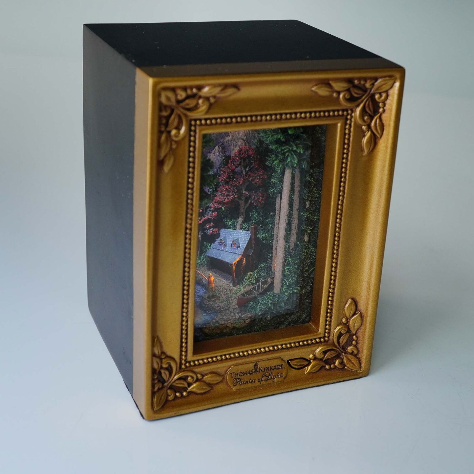 Olszewski Thomas Kinkade Painter of Light Miniature Diorama, The Good Life: Thomas Kinkade Painter of Light collectible shadowbox designed by Robert Olszewski. This three-dimensional illuminated piece is part of the Gallery of Light collection and features a detailed miniatur