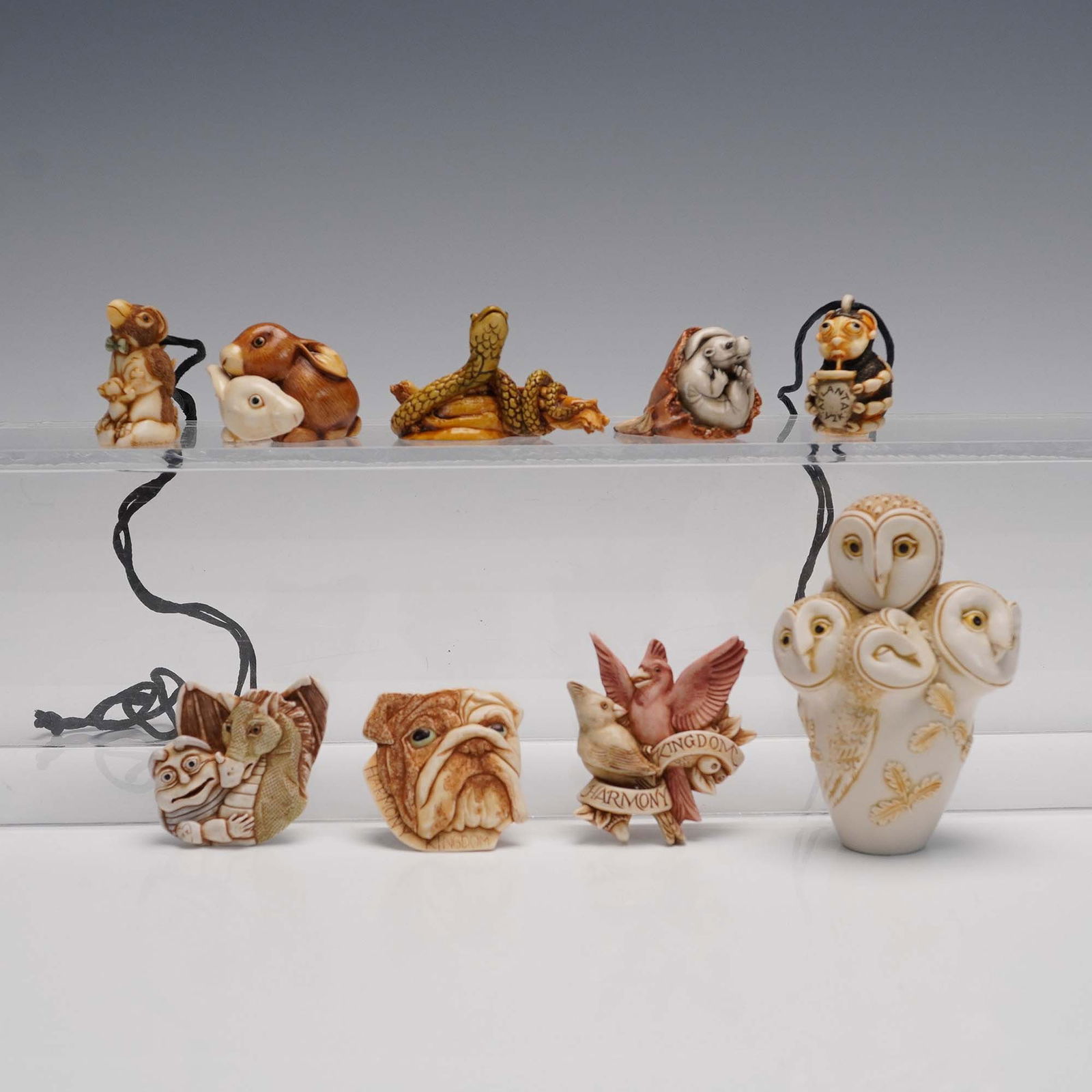 9pc Adam Binder and Harmony Kingdom Resin Animal Collectibles (1 of 6)