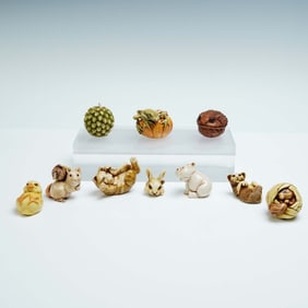 10pc Adam Binder and Harmony Kingdom Animal Figurines