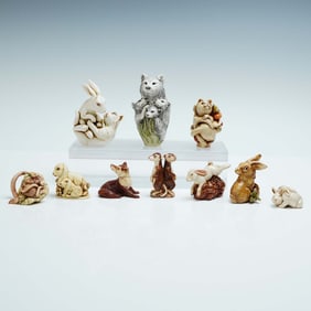 10pc Adam Binder and Harmony Kingdom Animal Resin Figurines