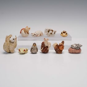 10pc Adam Binder and Harmony Kingdom Resin Animal Figurines