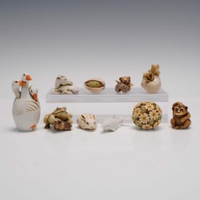 10pc Adam Binder Resin Animal Figurines and Treasure Boxes