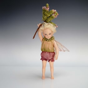 R. John Wright Dolls Flower Fairies Doll, The Heather Fairy