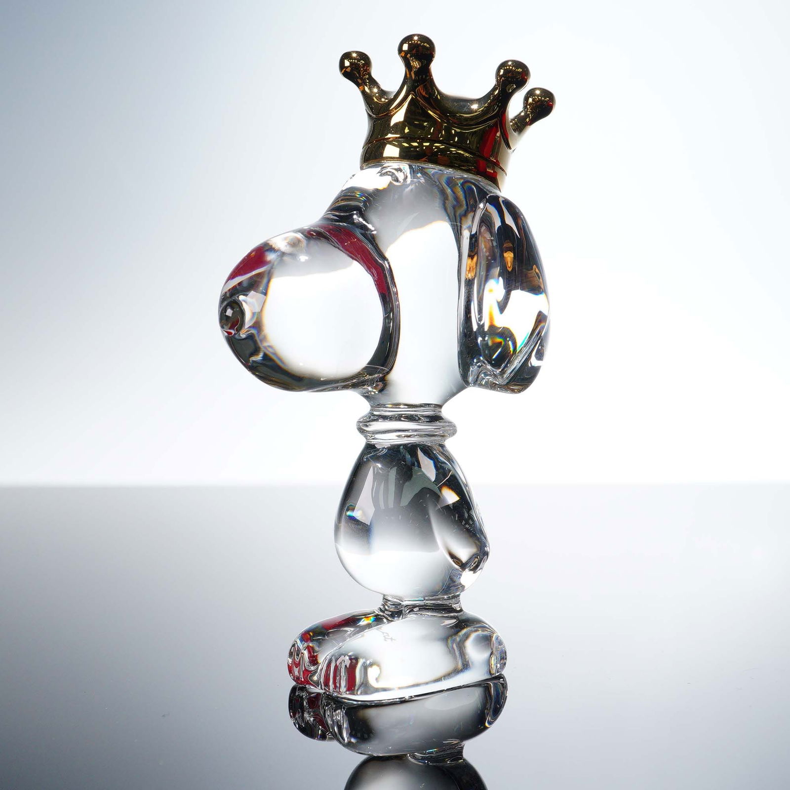 Baccarat Crystal Figurine Snoopy with Crown and Box (1 of 7)
