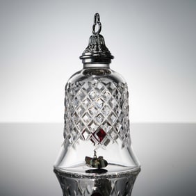 2pc Waterford Crystal Figurines, 1st & 2nd Edition Bell Ornaments