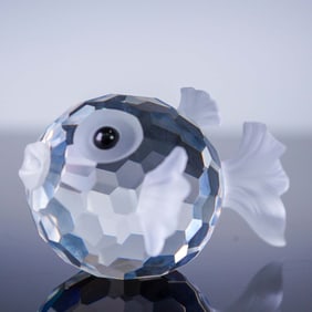 Swarovski Crystal Figurine, Blowfish