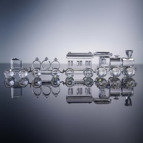 4pc Swarovski Crystal Locomotive