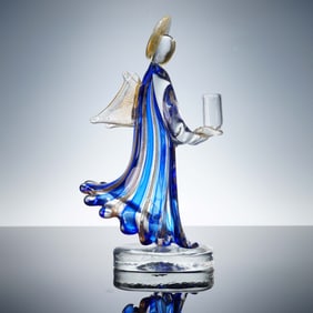 Murano Art Glass Angel Candle Holder