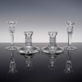 4pc Waterford Crystal Candleholders Assorted Styles