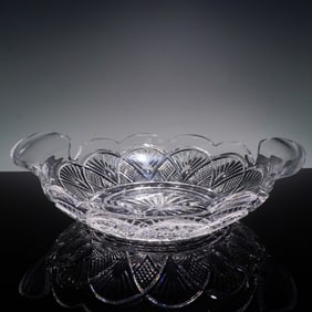 Waterford Cut Crystal Centerpiece Bowl Signed by Fred Curtis