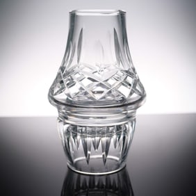 2pc Waterford Crystal Hurricane Lamp