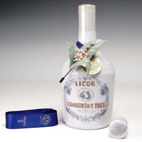 Lladro Porcelain Liquor Bottle and Brooch, Licor 1007516