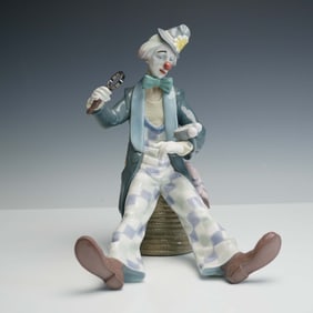 Lladro Porcelain Figurine, Checking The Time 1005762
