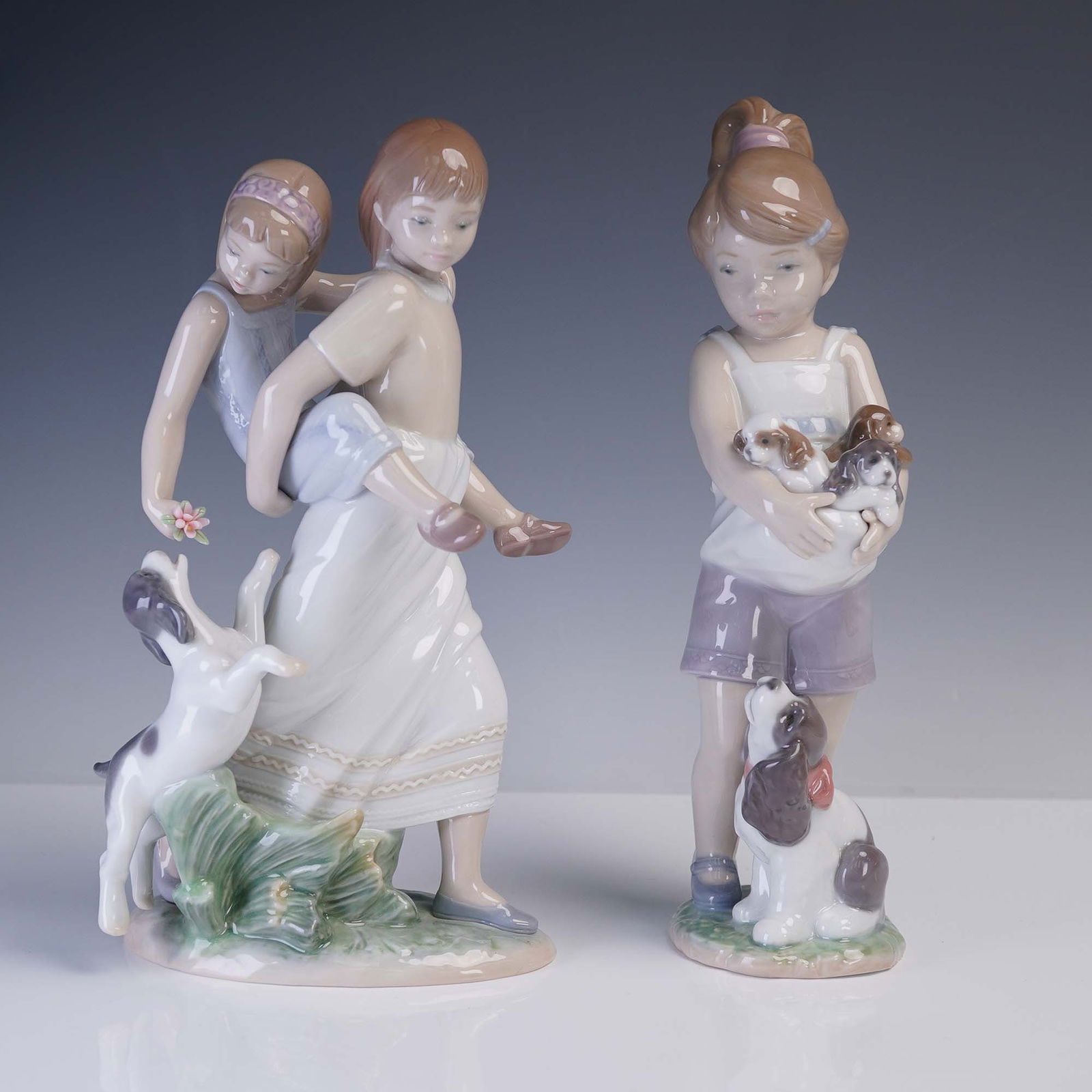 2pc Lladro Porcelain Figurines, Oh Happy Days 8353 & Can I Keep Them? 8690 (1 of 10)