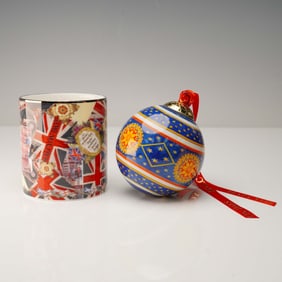2pc Halcyon Days Fine Bone China Mug & Ornament Set