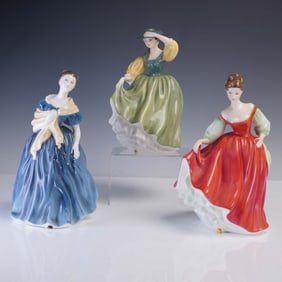 3pc Royal Doulton Bone China Peggy Davies Figurines