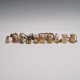 10pc Harmony Kingdom Resin Animal Pendant Necklace Collection