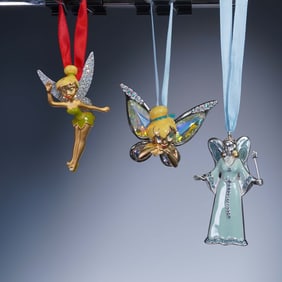 3pc Swarovski Disney Figurine Ornaments