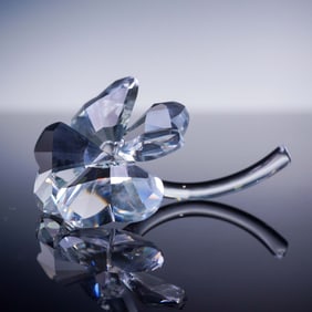 Swarovski Silver Crystal Figurine, Flower