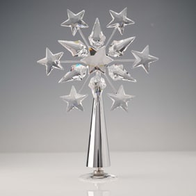 Swarovski Crystal Tree Topper, Rhodium Finish