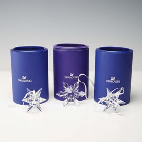 3pc Swarovski Crystal Tree Ornaments