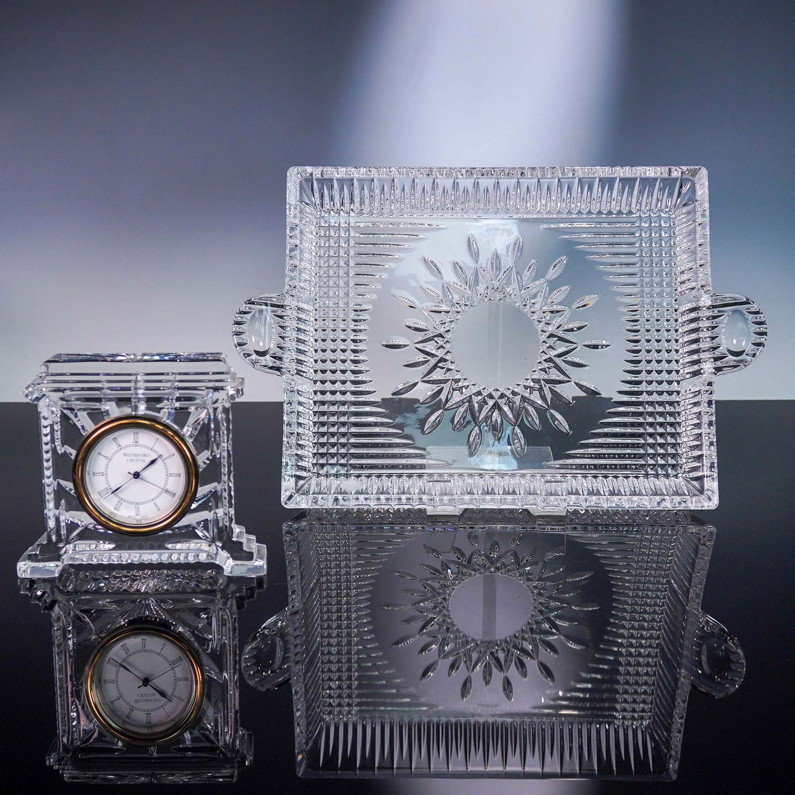 Waterford Crystal Clock and Rectangular Tray Set (1 of 9)