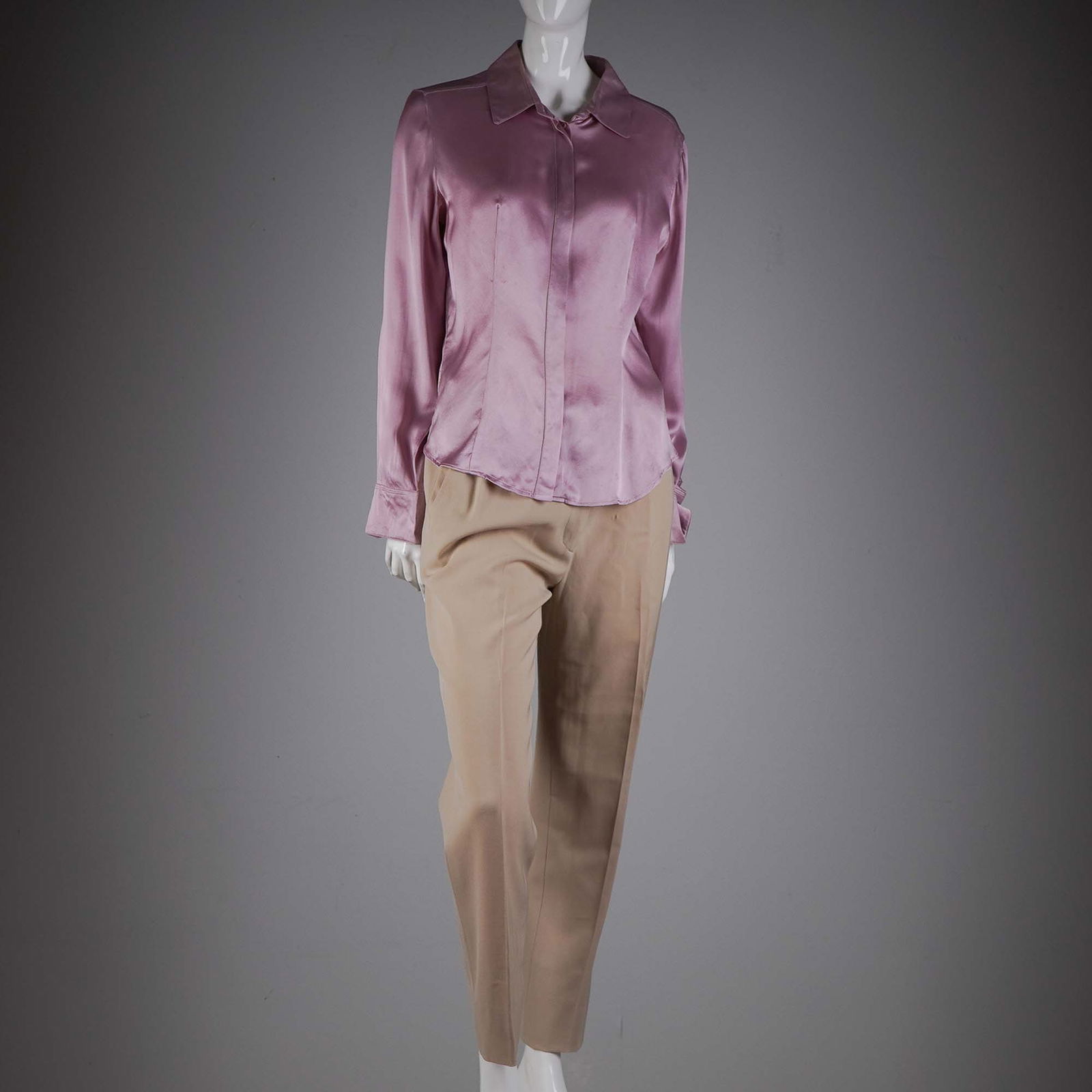 Max Mara Silk Blouse and Cropped Pants, Size 10 (1 of 10)