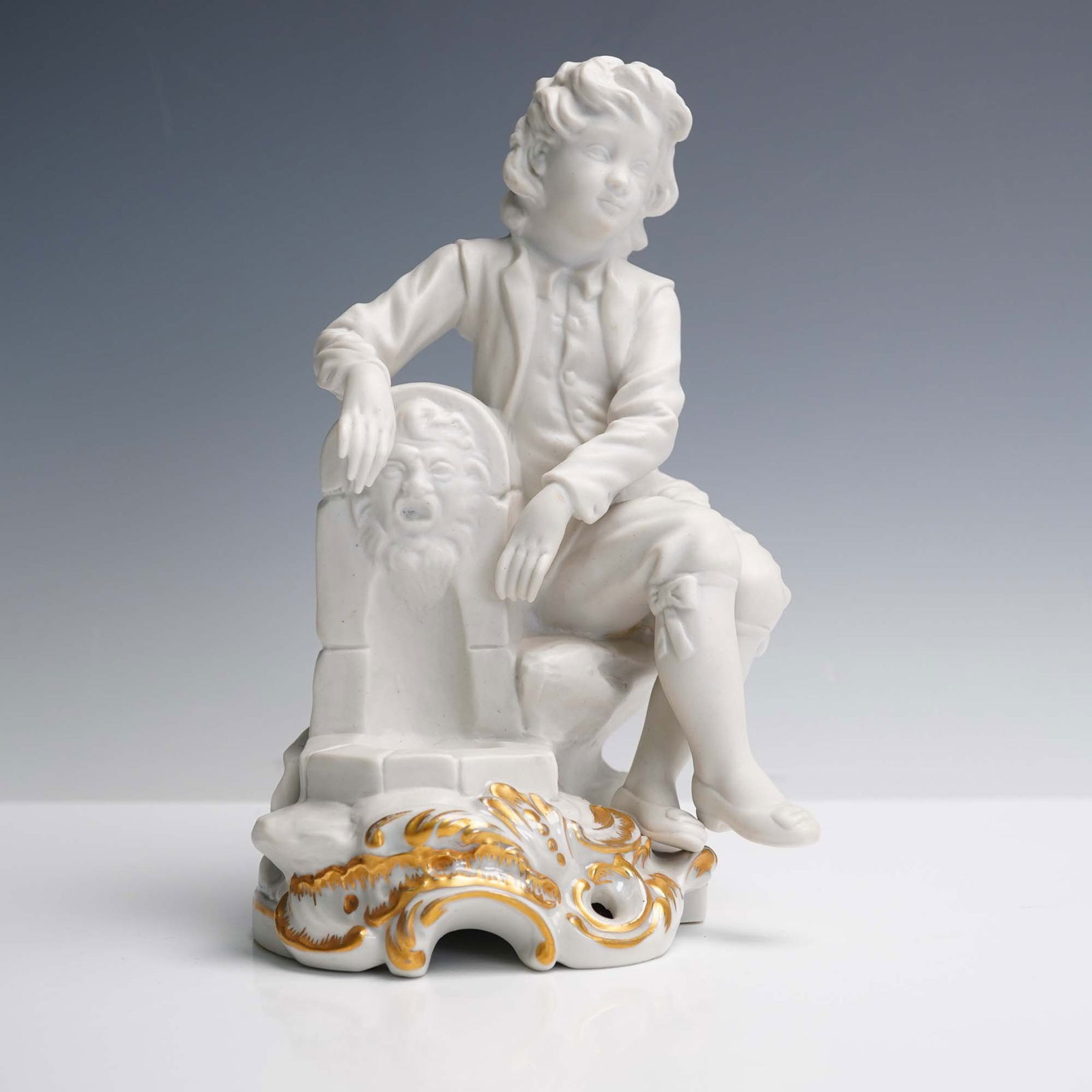 Lladro Porcelain Figurine, Boy at Fountain Spout (1 of 6)