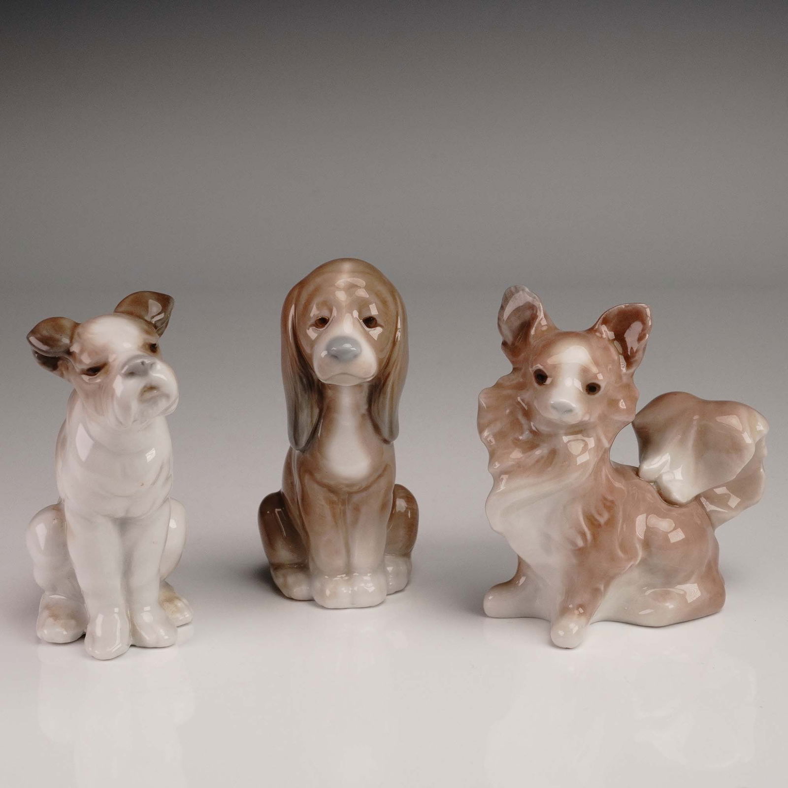 3pc Lladro Porcelain Dog Figurines (1 of 5)